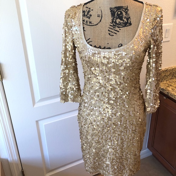 Arden B Dresses & Skirts - Arden B Gold cocktail Dress – Size Small
